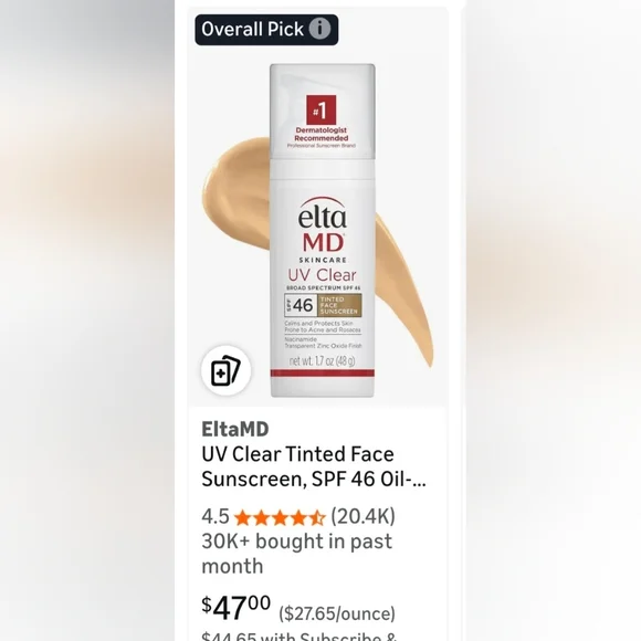 BUNDLE! 3 Pack EltaMD UV Clear Tinted Sunscreen SPF 46